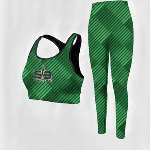 Conjunto de Yoga para Mujer, de la Mejor Calidad, Texturizado, con Costuras Sólidas, Estampado Digital, 2 Piezas, Transpirable, Cintura Alta - Product Image 1