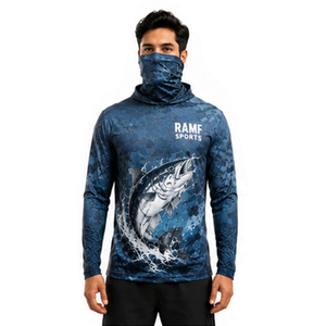Sudadera de Pesca con Protección UV Personalizada al por Mayor, UPF 50+, Manga Larga, Secado Rápido, Transpirable, Poliéster y Spandex - Product Image 1