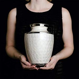 Urn — fabrication de bijoux pour adultes, métal en laiton et blanc, pour clés naturelles, avec mère de perle, couleur émail, revêtement Nickel, avec sac de velours - Product Image 5