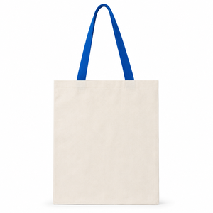 Sac fourre-tout en coton 100 GSM avec poignées colorées, léger, vierge, personnalisable, écologique, vente en gros, promotionnel, cadeau, shopping - Product Image 1