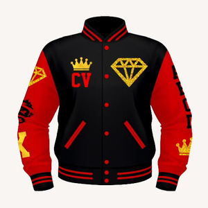 Veste en molleton ajustée de style formel avec col montant et logo sur le devant - Product Image 3