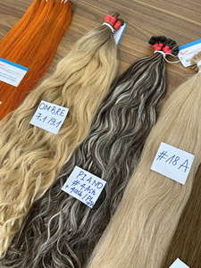 Extensions de cheveux humains vietnamiens bruts à pointe plate en kératine, cuticules alignées, double épaisseur, haute qualité, ondulés naturels - Product Image 3