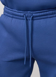 <b>Men's</b> Blue Cotton Sweatpants Elastic Waist Casual Joggers Side Pockets Midweight Knitted Autumn Wear - Product Image 3