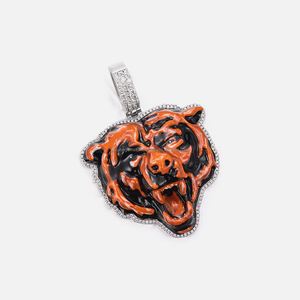 Nueva llegada colgante de oso esmaltado 925 plata esterlina VVS Moissanite diamante colgante de oso helado - Product Image 5