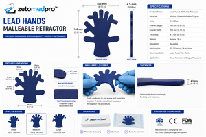 Retracteurs malleables Lead Hands, petites et grandes tailles, ZETOMEDPRO - Product Image 3