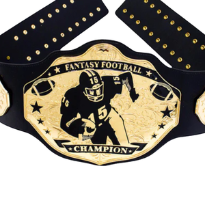 Cinturón de Campeón de Fútbol de Fantasía Personalizable, Cinturón Deportivo Negro y Dorado de Alta Calidad, Cinturón de Título Personalizado, Edición de Coleccionista - Product Image 2