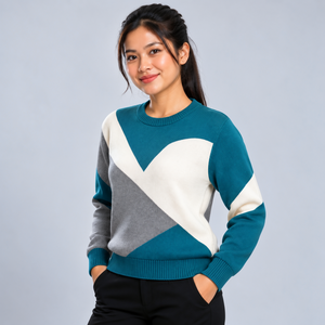 Pull décontracté pour femme en tissu tricoté doux de qualité supérieure, chaud, confortable, respirant, durable, design élégant - Product Image 4
