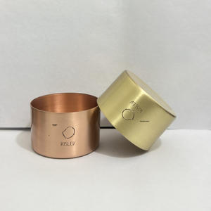 Envases de metal para velas al por mayor, con logotipo personalizado, de acero inoxidable y latón, recipientes vacíos para hacer velas aromáticas al mejor precio. - Product Image 4