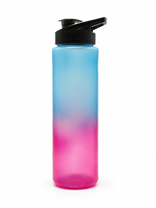 Botella de Agua Transparente de Plástico de 1000 ml con Tapa de Rosca, Botella para Beber con Sistema de Presión para Gimnasio, Camping y Deportes - Product Image 3
