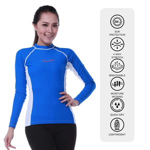 Custom Long Sleeve Rash Guard for Mens UV Sun Protection UPF 50 Spandex Compression Shirts Swim Surfing Quick Dry Rashguard - Product Image 6