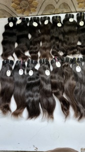Extensions de cheveux humains indiens Remy, double trame, 100g, teintes, à bandes/tissées/à clips - Product Image 2