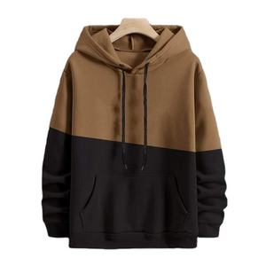 Sweat-shirt à capuche tricoté pour homme, style color block, manches régulières, sans doublure, pour l'automne - Product Image 1