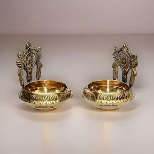 Luxury Brass Diya Oil <b>Lamp</b> for <b>Table</b> Centerpiece Home Decoration Festival Celebration Handmade Wholesale Exporter India - Product Image 1