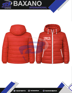 Delta |   Sigma |   Blouson d'hiver rembourré vintage pour homme Theta Sorority, rouge, avec fermeture éclair intégrale, vêtement décontracté pour l'extérieur - Product Image 6