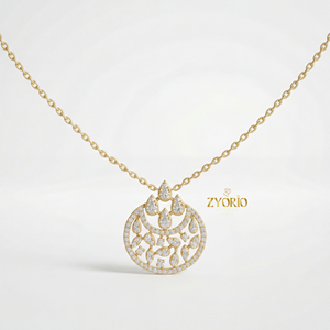 Collar con Colgante de Diamante Cultivado en Laboratorio en Forma de Pera Dorada, Cadena de Oro de 14K/18K, Diseño Lujoso y Sostenible para Bodas, Aniversarios y Fiestas - Product Image 1