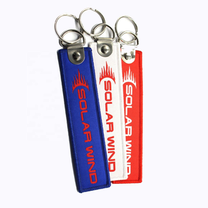 Porte-clés tissé brodé double face personnalisé avec bordure surpiquée – Grande Vente - Product Image 5