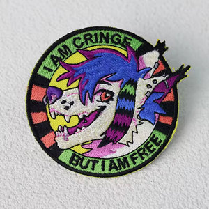 Écussons brodés tissés personnalisés de haute qualité avec lettres en relief, en tissu denim à séchage rapide pour T-shirts et vêtements, logo personnalisé - Product Image 2