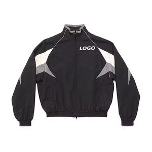 Ensemble de survêtement coupe-vent pour homme en nylon, veste de sport zippée pour le jogging, personnalisable - Product Image 2