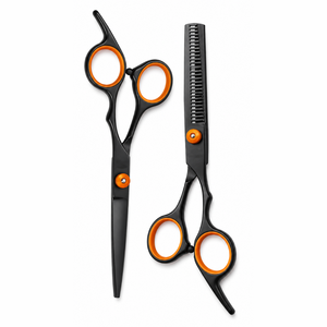 <b>Hair</b> <b>Scissors</b> Set With <b>Thinning</b> Shears Comb Stainless Steel Blades Plastic Handle Right Handed Hairdressing Tools - Product Image 6