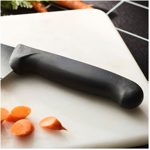 Cuchillos Santoku Negros con Mango Contorneado, Hojas Plateadas con Diseño de Hoyuelos y Borde Liso para Cortar Verduras, Picar y Preparar Alimentos - Product Image 5