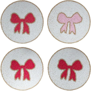 Handmade Seed <b>Beads</b> Christmas New Design <b>Coaster</b> - Product Image 3