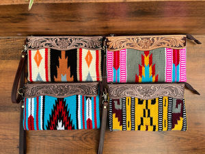 Cartera de mano de cuero genuino para mujer, bolso de mano, bolso de mano, bolso Floral Vintage - Product Image 5