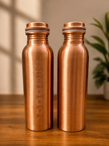 7 Chakra Engraved Handmade <b>Copper</b> <b>Drinking</b> <b>Bottle</b> Leak Proof Eco-Friendly Portable Home Wellness Meditation Water <b>Bottle</b> - Product Image 1