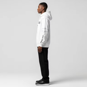 Sweat-shirts à capuche zippés pour hommes, broderie personnalisée, écologiques, respirants, anti-plis, 100 % polaire polyester, vêtements décontractés - Product Image 6
