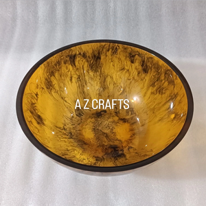 Elegant Lightweight <b>Hand</b> Shaped Epoxy Resin Bowl with Marble Effect Decorative Bowl for Modern Home Office and Hotel Decoration - Product Image 1