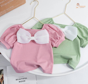 T-shirt pour filles d'automne, style vintage, manches courtes, manches régulières, polyester/coton respirant et écologique pour enfants - Product Image 1