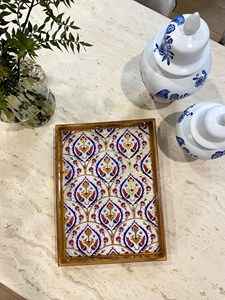 Luxury Durable Eco-Friendly Polished Solid Wooden Handcrafted <b>Rectangle</b> Serving Tray Handles <b>Coffee</b> <b>Table</b> Party Wedding Birthday - Product Image 4