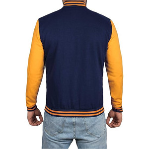 Wholesale Manufacturer Custom Eagle Printed Oversized <b>Sheepskin</b> Leather Varsity <b>Jacket</b> Boxy Button up Letterman <b>Jacket</b> - Product Image 4