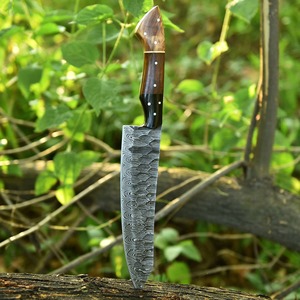 Cuchillo de Chef Ambidiestro Hecho a Mano de Acero de Damasco, 5 Pulgadas, Mango de Madera, Apto para Lavavajillas, Regalo Perfecto para - Product Image 5