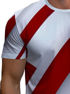 Camisetas Deportivas Casuales Transpirables, 100% Poliéster, Tejido de Punto, Camiseta de Gimnasio de Manga Corta, Camiseta Deportiva Casual de Verano para Entrenamiento - Product Image 4