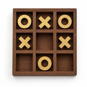 Timber Tic Tac Toe Board Innovative Design Interactive Family <b>Game</b> <b>Brain</b> Exercise Decorative Desktop Accessory - Product Image 4