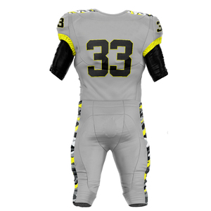 Ensemble d'uniformes de football américain personnalisés par sublimation, motif aile d'aigle, maillot et pantalon professionnels pour équipe, ensemble court 100% - Product Image 2