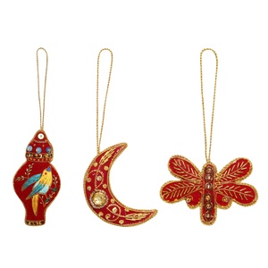 Árbol de Navidad hecho a mano tela bordada decoraciones personalizadas al por mayor adorno con camello Reno oveja caballo - Product Image 2