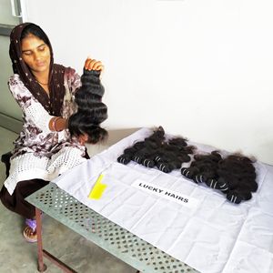 Extensiones de cabello humano de doble trama, extensiones naturales sueltas de ondas profundas que tejen el cuerpo ondulado, color negro indio crudo - Product Image 5