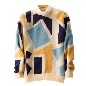 Pull d'hiver pour homme, durable, chaud, respirant, doux, 100% laine, épaisseur standard, tricoté - Product Image 1