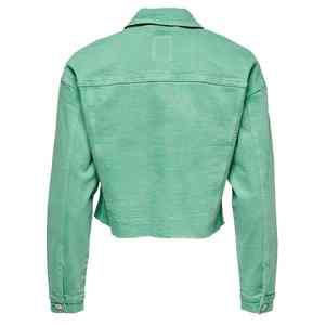 Experimente el ajuste perfecto con nuestras opciones de cintura y mangas ajustables, disponibles en varios tonos índigo de blusas vaqueras para mujer. - Product Image 5