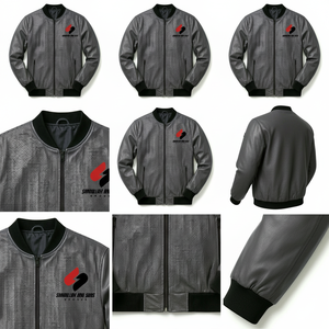 Chaqueta Bomber para Hombre al por Mayor, Chaqueta de Cuero PU con Logotipo Personalizado, Cierre de Cremallera, Estilo Bomber Informal - Product Image 4