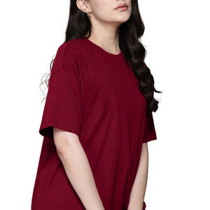 Camiseta de Algodón para Mujer, Diseño Moderno, Color Sólido, Personalizable, Ecológica, de Alta Calidad, Secado Rápido, Transpirable y Duradera para el Verano - Product Image 3