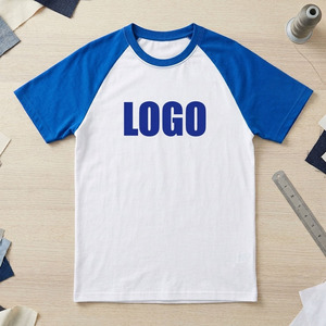 T-shirt raglan personnalisé pour homme, tee-shirt de baseball bicolore à manches courtes, logo personnalisé, t-shirts d'équipe - Product Image 2
