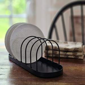 Soporte de Placa Metálica de Hierro Duradero para Exhibición de Platos Decorativos con Bordes Lisos y Soporte Resistente - Product Image 4