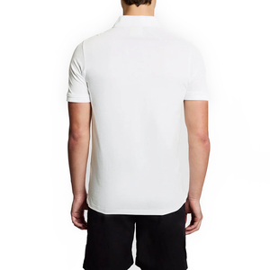 Polo tendance à revers plissés pour homme, respirant, décontracté, classique, en coton extensible de qualité supérieure, option personnalisable - Product Image 2