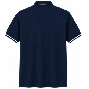 Polo homme tricoté en coton respirant de haute qualité, personnalisable avec logo, idéal pour le sport ou les affaires, à manches courtes et couleur unie. - Product Image 5