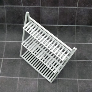 Miniature 1:12 Scale White 3-Layer Rack Plastic & <b>PC</b> Material Furniture Toys <b>Set</b> for Dollhouse Decoration - Product Image 3
