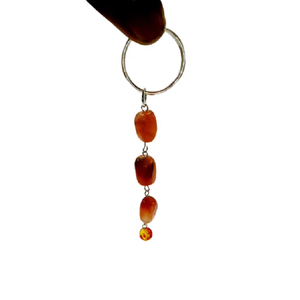 Llavero de cristal de alta calidad, llavero de ámbar rojo cornalina en forma de cubo, llavero de piedra natural, regalos para mujeres, venta al por mayor. - Product Image 4