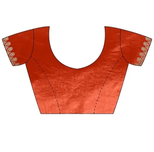 Sari en papier de soie pour femmes KV, orné de cuivre, design de créateur - Product Image 6