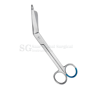 Tijeras Quirúrgicas de Acero Inoxidable con Punta Recta y Mango Azul, Instrumento de Cirugía General, Certificación CE Clase I, Uso Manual - Product Image 4